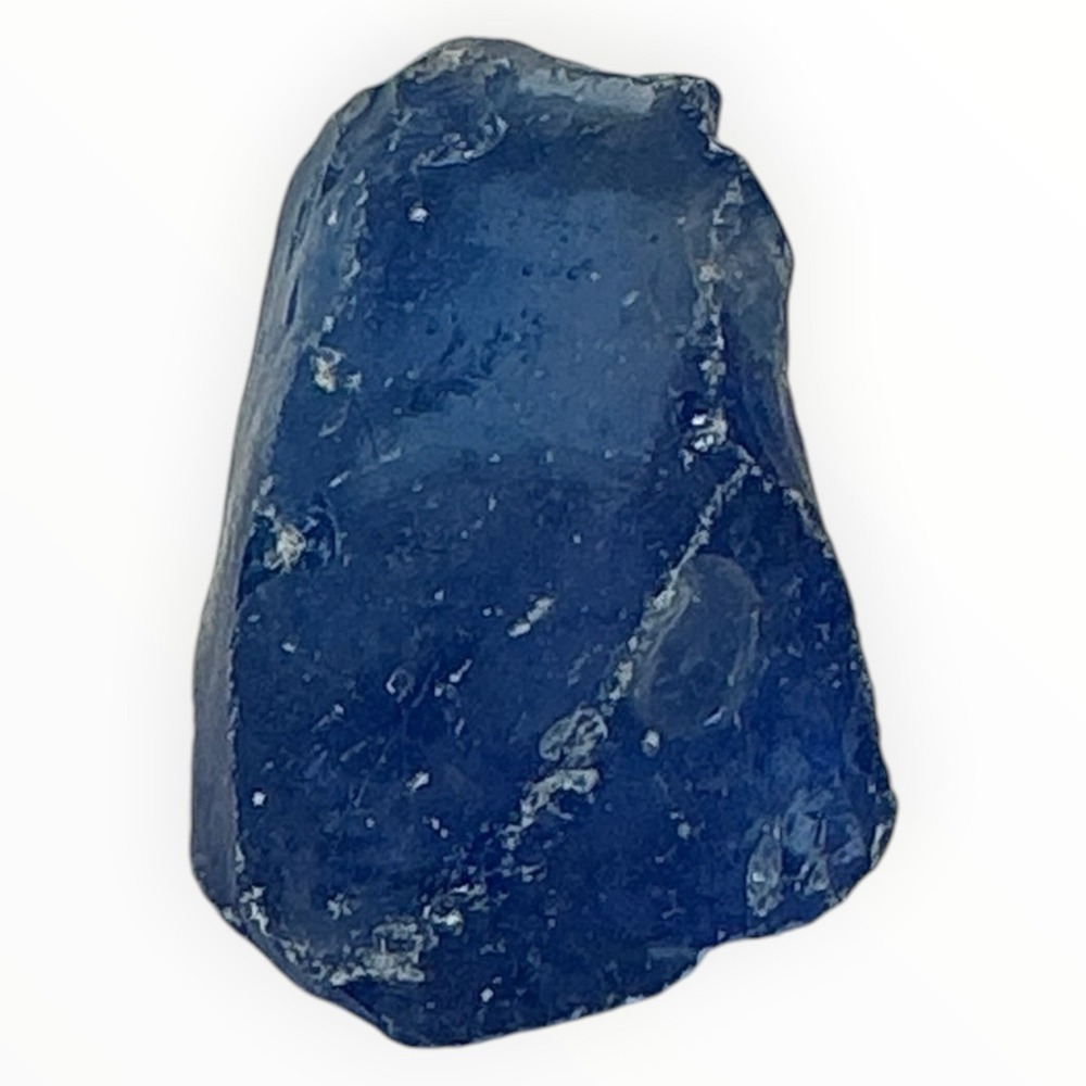 Satin Blue Translucent Art Glass Cullet Glowing Manganese Slag Glass #6GL70 - Picture 3 of 7